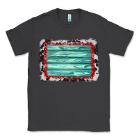 Smoke cowhide bandana wood background Classic Tee - AdoDesignShop