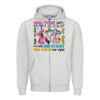 Dove Grey hair stylist typography Zipper Hoodie - MaliasSmallBusiness