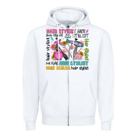 White hair stylist typography Zipper Hoodie - MaliasSmallBusiness