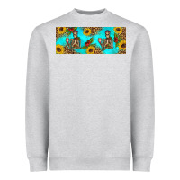 Heather Grey skeleton coffee and coffee plants 11 oz Heavyweight Sweatshirt - Artiststas