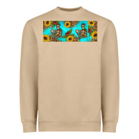 Mushroom skeleton coffee and coffee plants 11 oz Heavyweight Sweatshirt - Artiststas