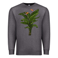 Charcoal Heather the bird of paradise Premium Sweatshirt - LillyAllenDesigns