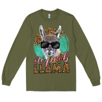 Army Green western no prob llama Long Sleeve Tee - LillyAllenDesigns
