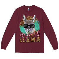 Burgundy western no prob llama Long Sleeve Tee - LillyAllenDesigns
