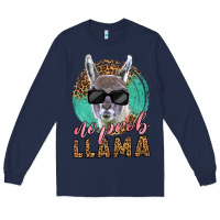 Navy western no prob llama Long Sleeve Tee - LillyAllenDesigns