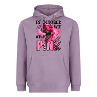 Lavender in october we wear pink dinosaur Heavyweight Hoodie - LillyAllenDesigns