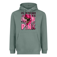 Sage in october we wear pink dinosaur Heavyweight Hoodie - LillyAllenDesigns