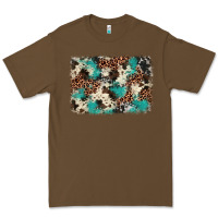 Cacao turquoise glitter cowhide background Premium Tee - BarkalooDesign