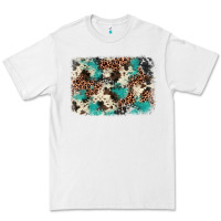 White turquoise glitter cowhide background Premium Tee - BarkalooDesign