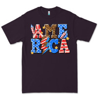 Plum America with lightning bolt Premium Tee - texasbilliewilder