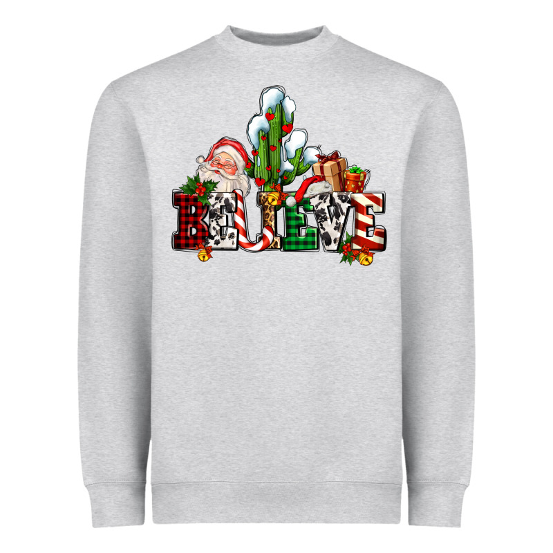 Believe Christmas And Santa Heavyweight Sweatshirt by AdoDesignShop | Teevron
