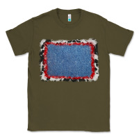 Army Green cowhide bandana denim background Classic Tee - AdoDesignShop