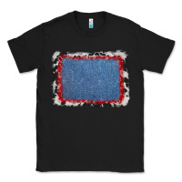 Black cowhide bandana denim background Classic Tee - AdoDesignShop