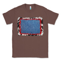 Chestnut cowhide bandana denim background Classic Tee - AdoDesignShop