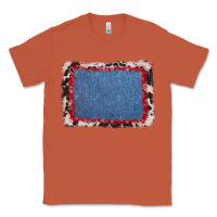 Copper cowhide bandana denim background Classic Tee - AdoDesignShop