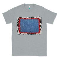 Heather Grey cowhide bandana denim background Classic Tee - AdoDesignShop