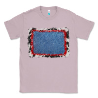 Lilac cowhide bandana denim background Classic Tee - AdoDesignShop
