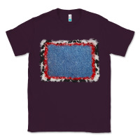 Plum cowhide bandana denim background Classic Tee - AdoDesignShop