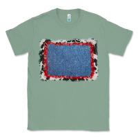 Sage cowhide bandana denim background Classic Tee - AdoDesignShop