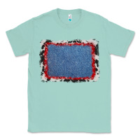 Seafoam cowhide bandana denim background Classic Tee - AdoDesignShop