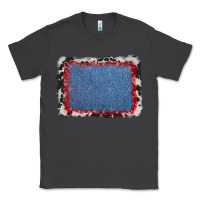 Smoke cowhide bandana denim background Classic Tee - AdoDesignShop