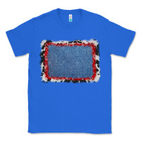 True Royal cowhide bandana denim background Classic Tee - AdoDesignShop
