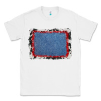 White cowhide bandana denim background Classic Tee - AdoDesignShop