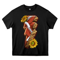 Black sport football  lightning bolt Heavy Core Tee - texasbilliewilder