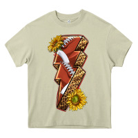 Mossy sport football  lightning bolt Heavy Core Tee - texasbilliewilder