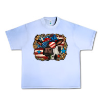 Grape Ice 4th of july cow Urban Heavy Tee - Jasminsmagicworld
