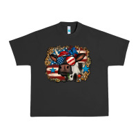 Pigment Black 4th of july cow Urban Heavy Tee - Jasminsmagicworld