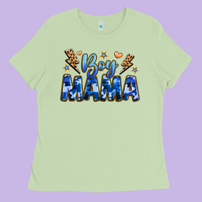 Boy Mama Ladies Tee Designed By Jahusdesignshop
