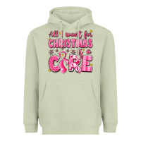 All I Want For Christmas Is A Cure Breast Cancer Heavyweight Hoodie | Teevron