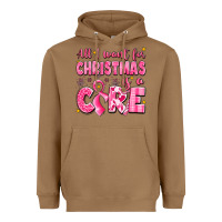 Toasted Coconut all i want for christmas is a cure breast cancer Heavyweight Hoodie - LillyAllenDesigns