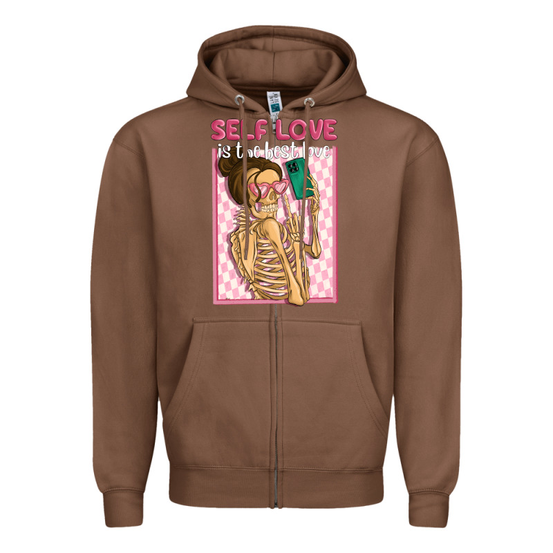 Self Love Is The Best Love Zipper Hoodie by MaliasSmallBusiness | Teevron