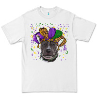 White mardi gras pitbull Premium Tee - RanaPortraitStore