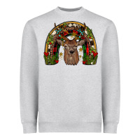 Heather Grey deer rainbow Heavyweight Sweatshirt - JahusDesignShop