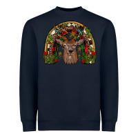 Navy deer rainbow Heavyweight Sweatshirt - JahusDesignShop