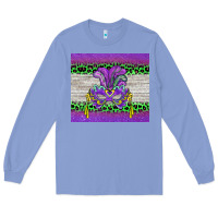 Colony Blue mardi gras  mask Long Sleeve Tee - BarkalooDesign
