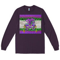 Plum mardi gras  mask Long Sleeve Tee - BarkalooDesign