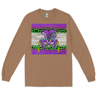 Toasted Coconut mardi gras  mask Long Sleeve Tee - BarkalooDesign