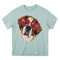 Arona Saint bernard with love glasses Heavy Core Tee - RanaPortraitStore