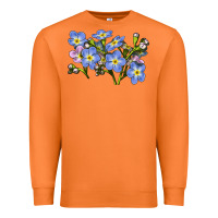 Carrot Forget Me Not Flower Illustrations Premium Sweatshirt - LillyAllenDesigns