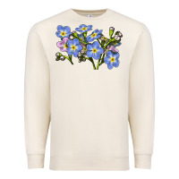 Sandshell Forget Me Not Flower Illustrations Premium Sweatshirt - LillyAllenDesigns