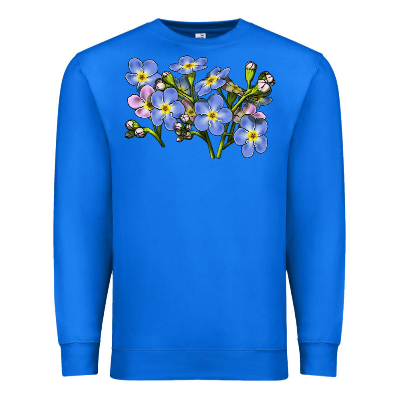 Forget Me Not Flower Illustrations Premium Sweatshirt by LillyAllenDesigns | Teevron