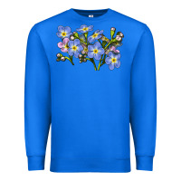 True Royal Forget Me Not Flower Illustrations Premium Sweatshirt - LillyAllenDesigns