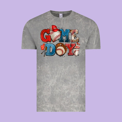 Game Day Baseball Vintage Tee Designed By Adodesignshop