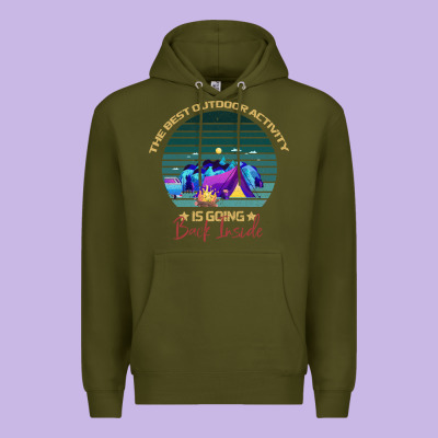 Camping The Best Outdoor Activity Is Going Back Inside Premium Hoodie Designed By Bettercallsaul