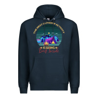 Navy camping The Best Outdoor Activity Is Going Back Inside Premium Hoodie - Bettercallsaul