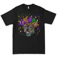 Black mardi gras french bulldog Premium Tee - RanaPortraitStore